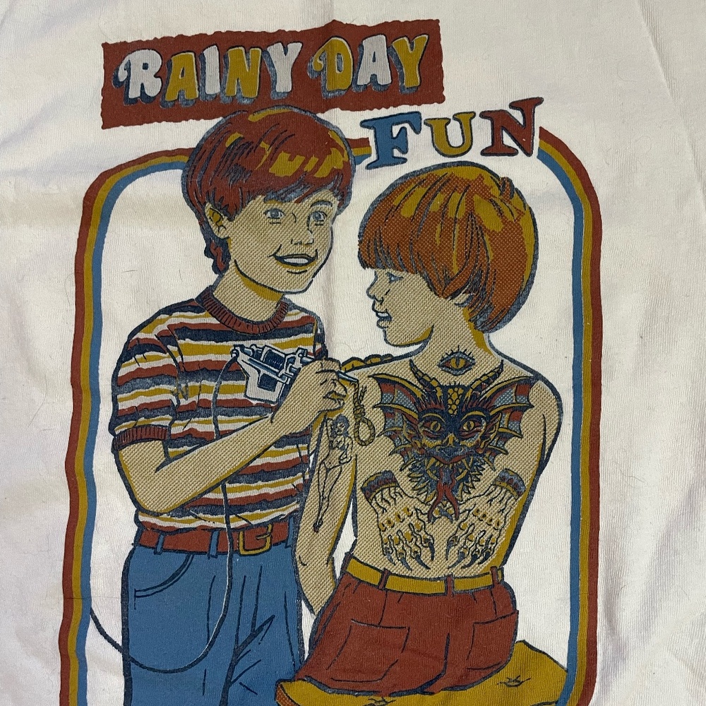 Funny "Rainy Day Fun" Tattoo Tee